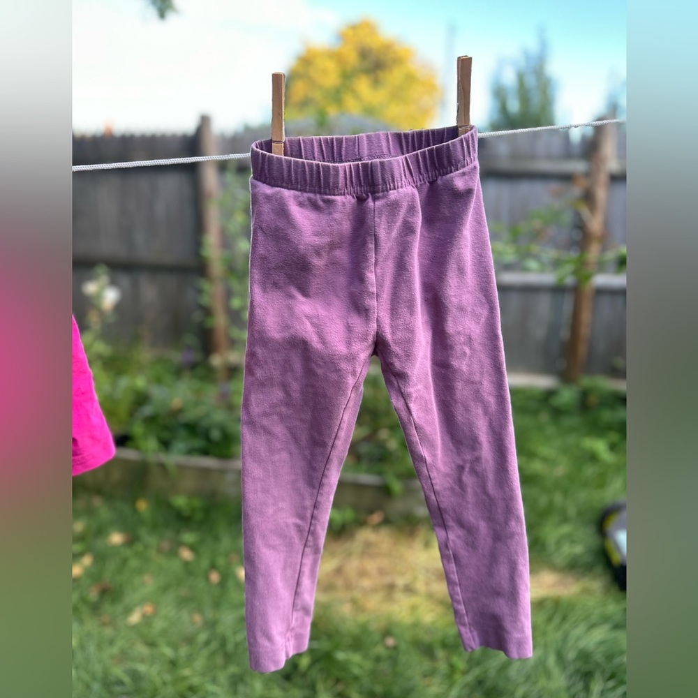 💚 2/$15 SALE! Cozy Hanna Andersson Leggings EUC Full Length Sz 4 (100) Purple